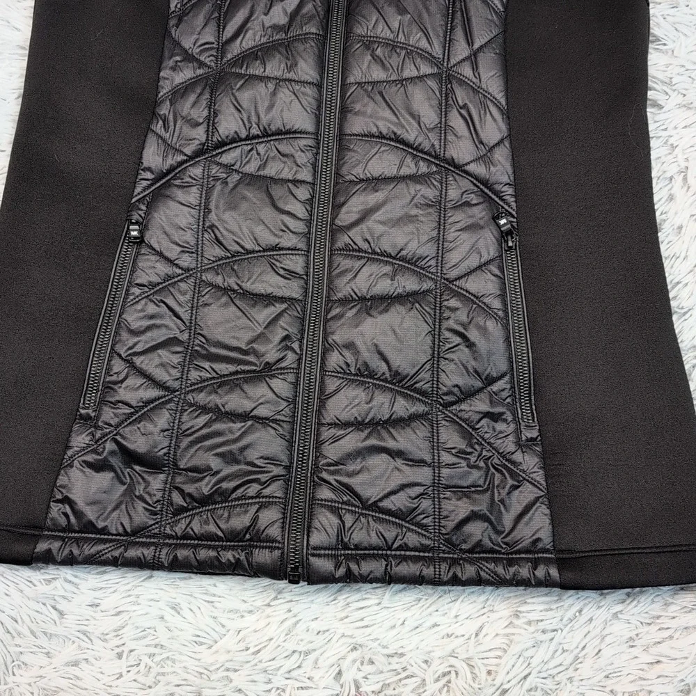 Michael Kors Vest Womens M Black‎ Removable Hood Gorpcore Comfy Zip Up Pockets